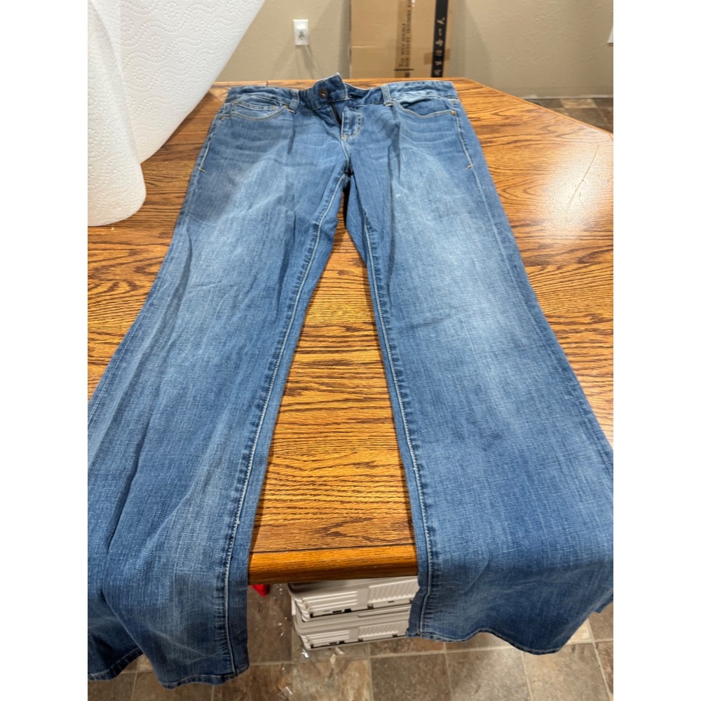 Tommy Hilfiger Womens Bootcut Jeans Medium Wash Flap Pocket Denim‎ Blue